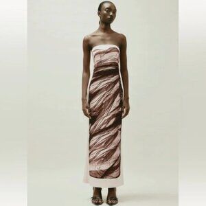 H&M Studio Trompe I'oeil Design Bandeau Dress Blogger Favorite